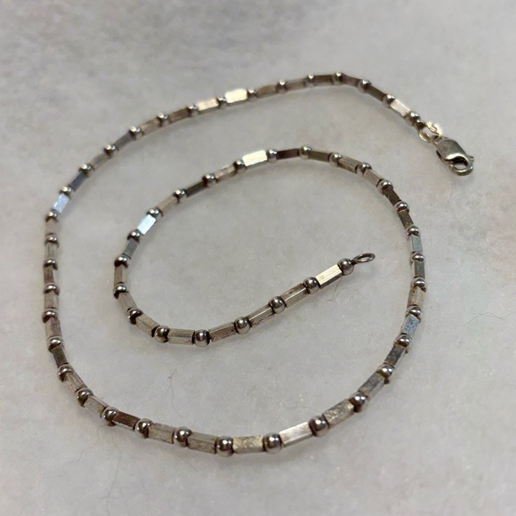 Vintage Sterling Silver 925 Mixed Bead Necklace 16” - Picture 4 of 11